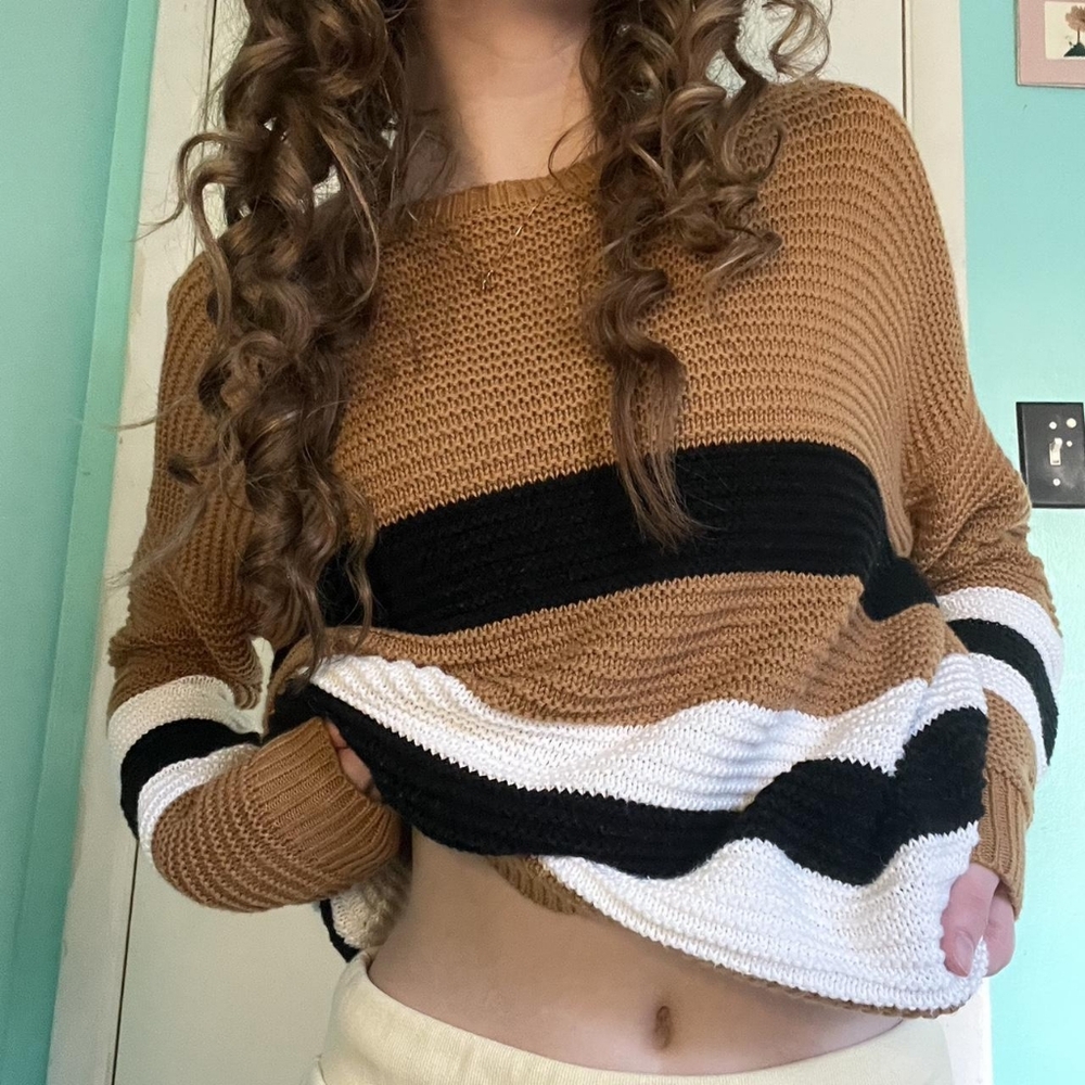 Striped Brown and Black Sweater